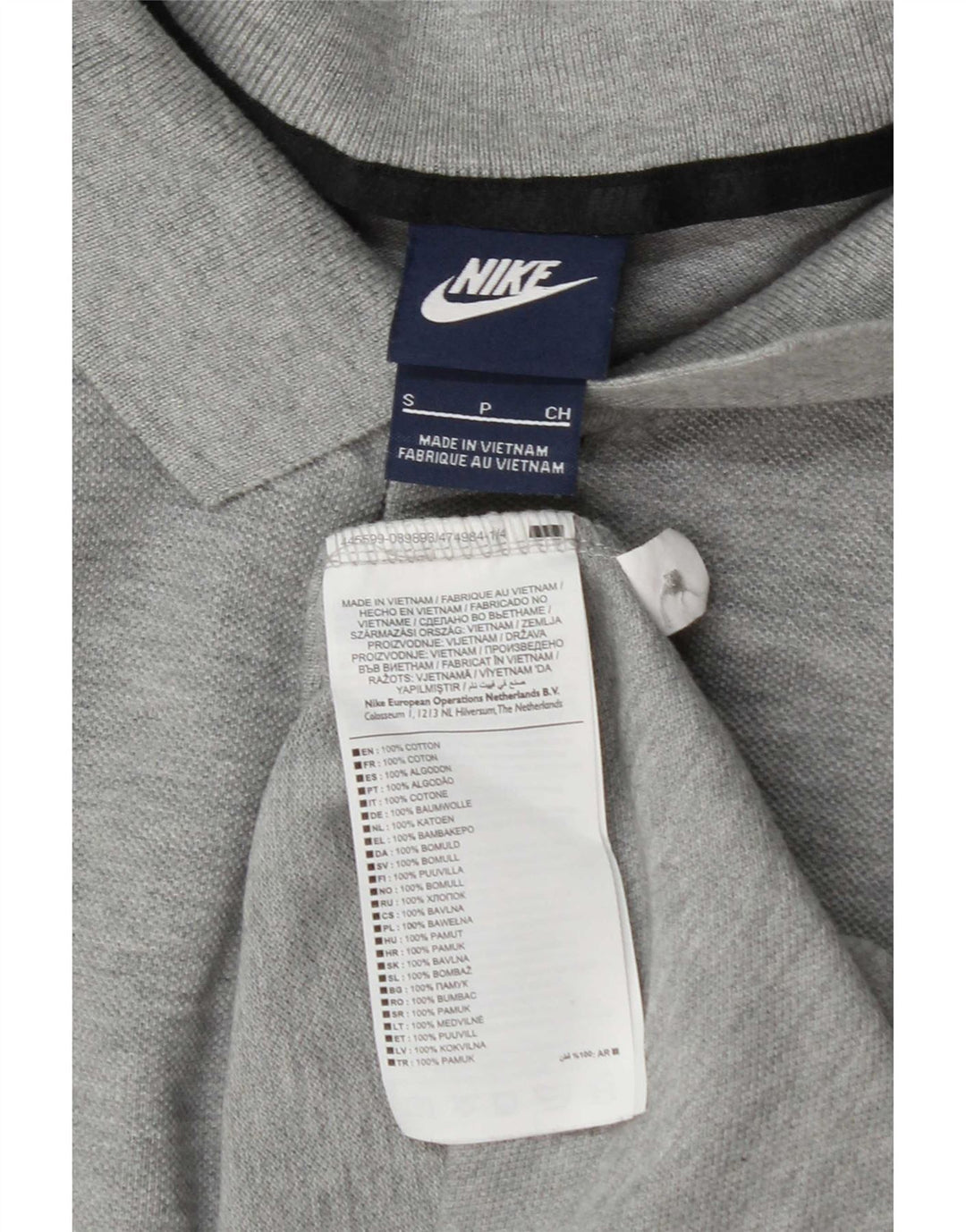 Polo Nike Hombre Pequeño Algodón Gris