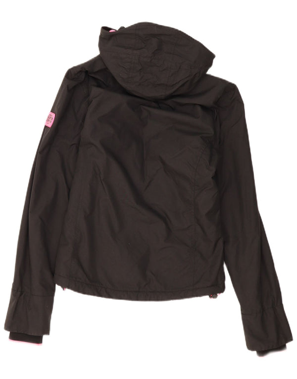 Superdry Chaqueta Cortavientos Con Capucha Para Mujer UK 8 Small Poliéster Negro