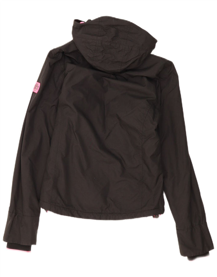 Superdry Chaqueta Cortavientos Con Capucha Para Mujer UK 8 Small Poliéster Negro
