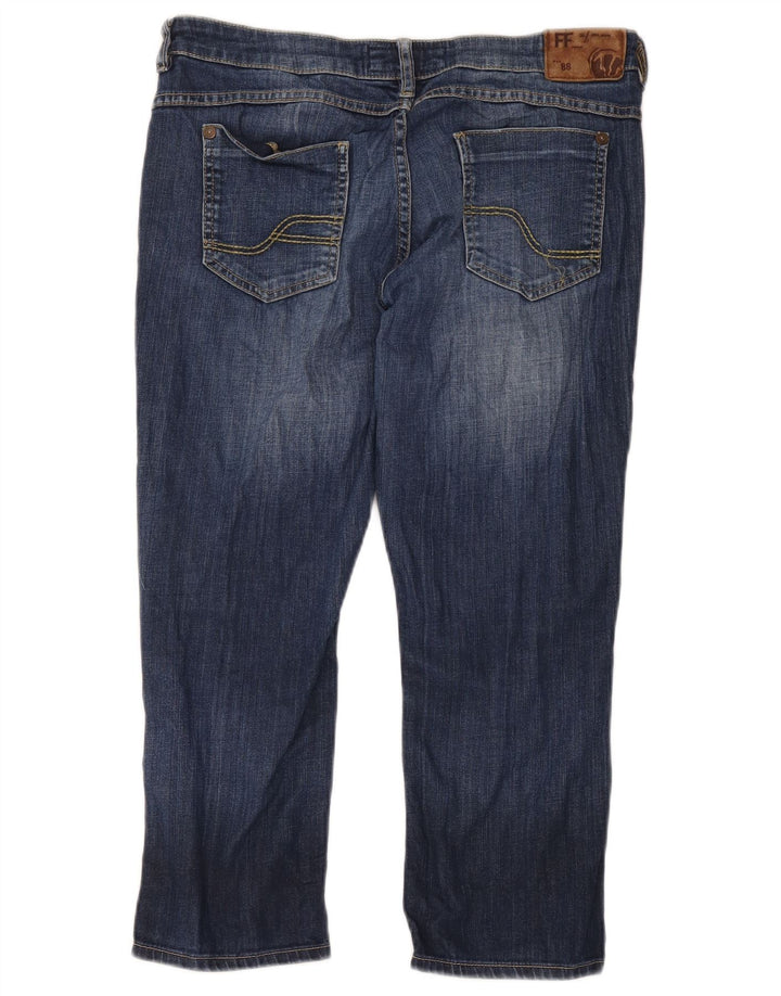 Vaqueros recortados para mujer Fat Face UK 12 Medium W34 L23 Algodón azul