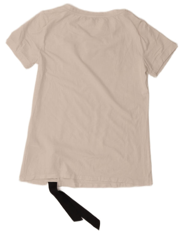 Liu Jo Camiseta gráfica para mujer Top UK 10 Small White Cotton