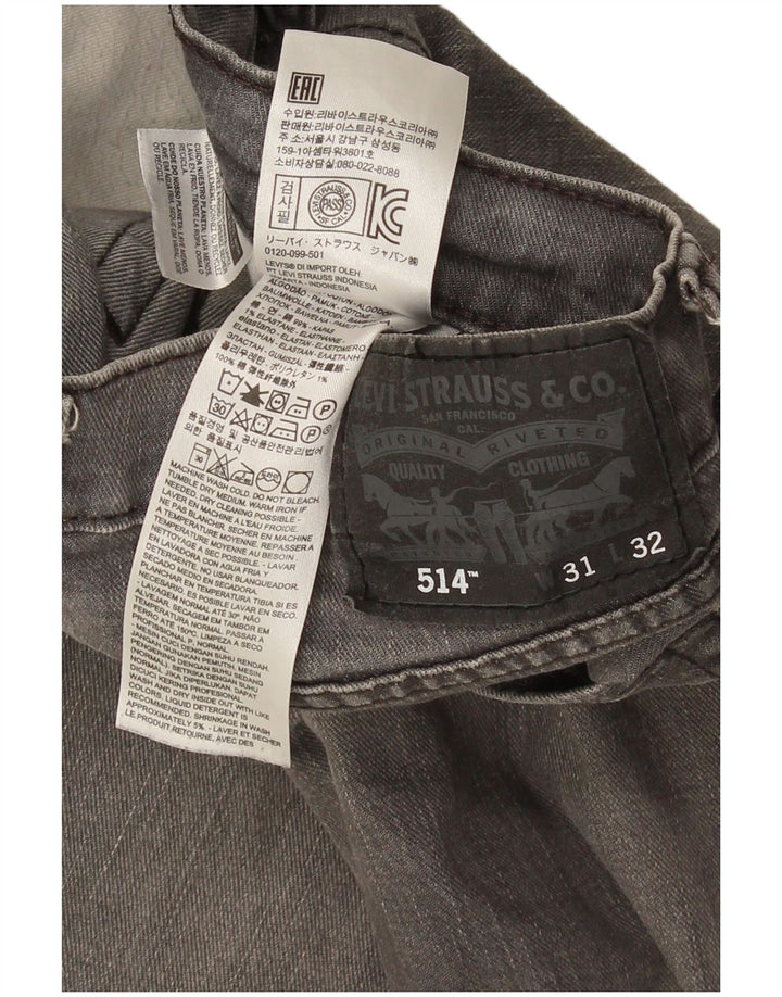 Levi's Jeans rectos 514 para hombre W31 L28 Algodón gris