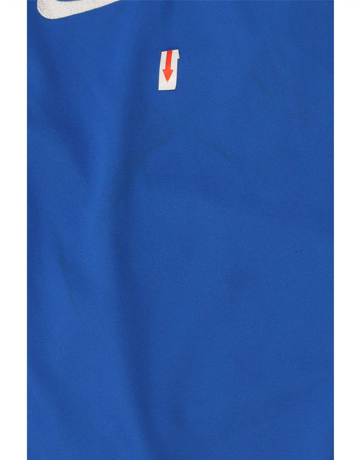Nike Mens Dri Fit Top manga larga poliéster azul pequeño