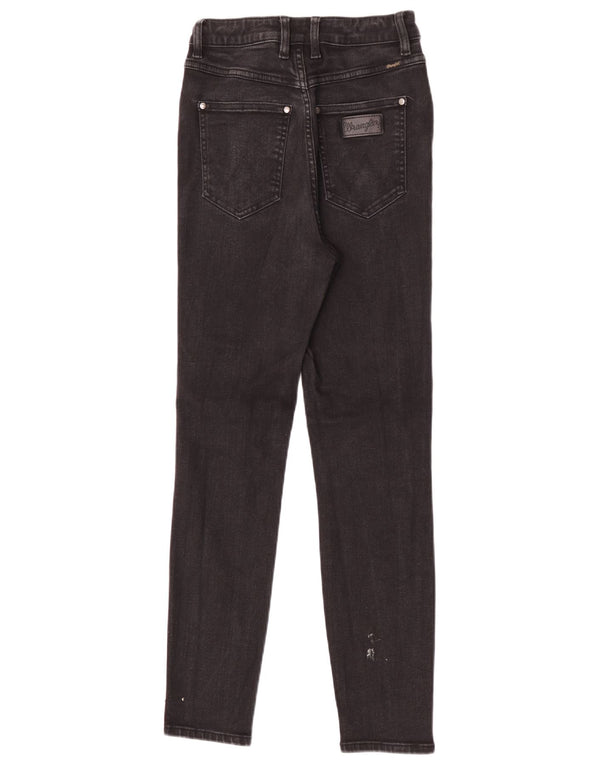 Wrangler Jeans ajustados de cintura alta para mujer US 8 Medium W24 L28 Algodón negro