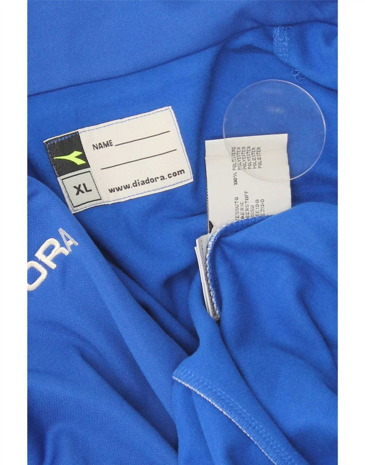 Diadora Hombre Zip Neck Pullover Chándal Top XL Azul Poliéster