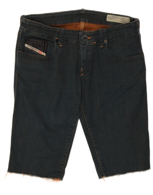 Diesel Mujer Grupee Denim Shorts W27 Small Azul Marino Algodón