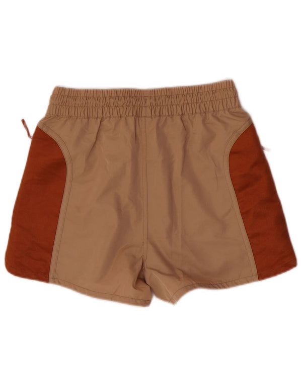 Puma Pantalones cortos deportivos para mujer UK 8 Small Beige Colorblock Poliéster