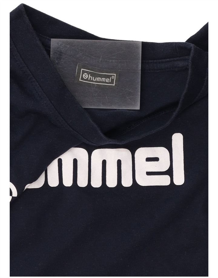 HUMMEL Camiseta gráfica para hombre Top Medium Azul marino Algodón