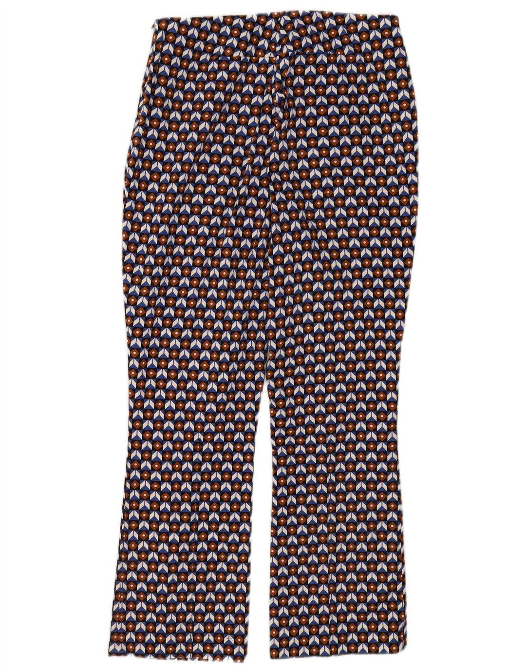Zara Mujer Pantalón Cropped Mediano W28 L26 Multicolor Geométrico