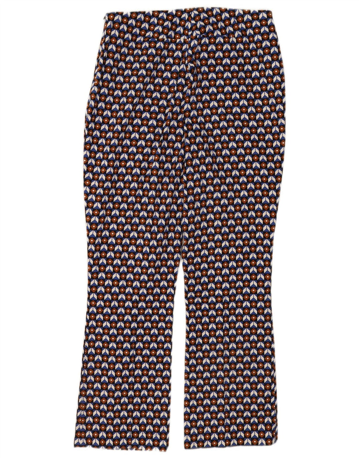 Zara Mujer Pantalón Cropped Mediano W28 L26 Multicolor Geométrico