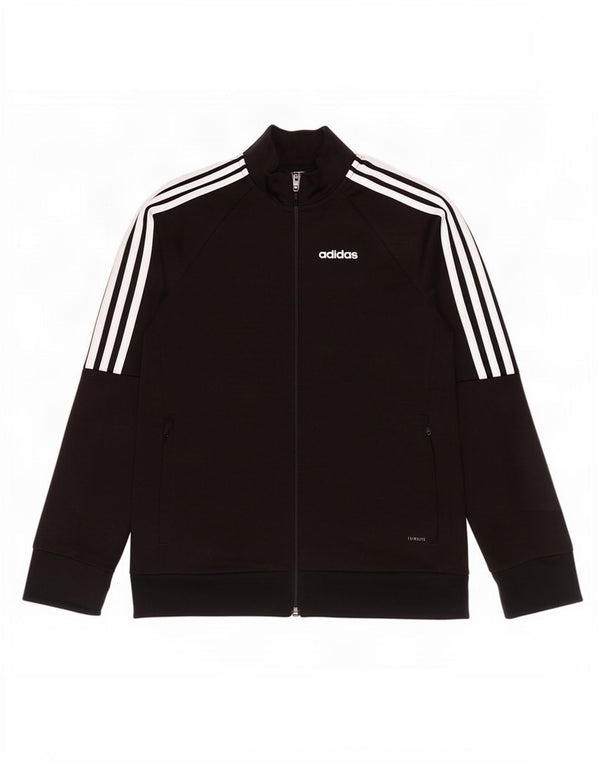 Adidas Chicos Climalite Chándal Top Chaqueta 9-10 Años Negro Poliéster