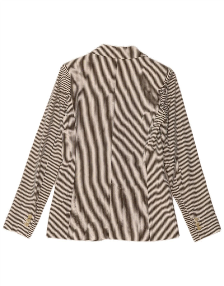 MASSIMO DUTTI Chaqueta tipo blazer de 1 botón para mujer EU 34 2XS Gris a rayas