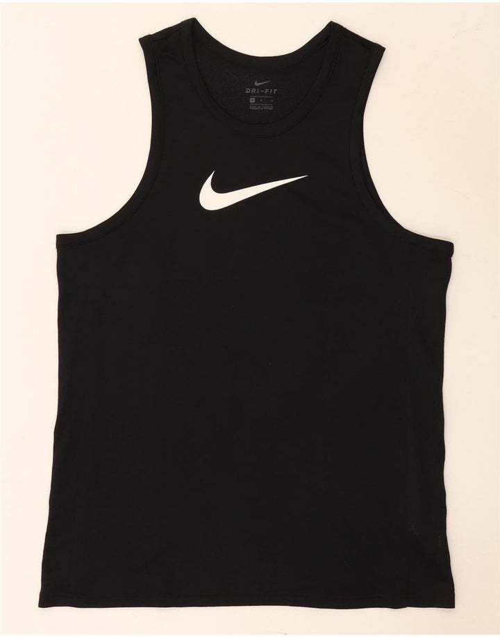 Nike Camiseta sin mangas Dri Fit Graphic para hombre Poliéster negro mediano
