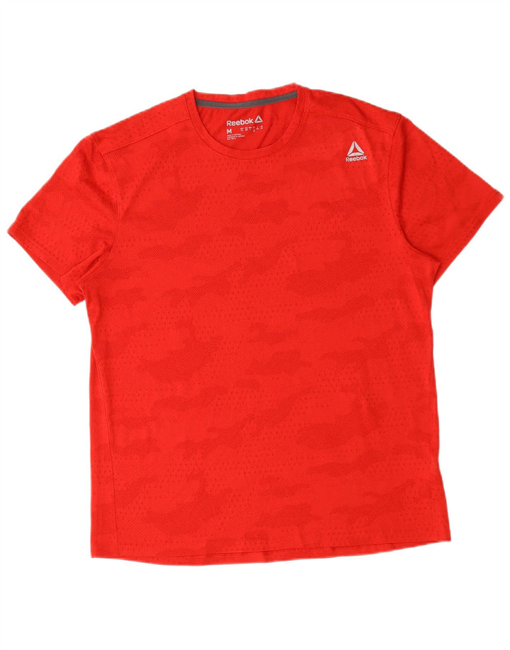 Camiseta Reebok Hombre Top Medium Rojo Camuflaje Poliéster