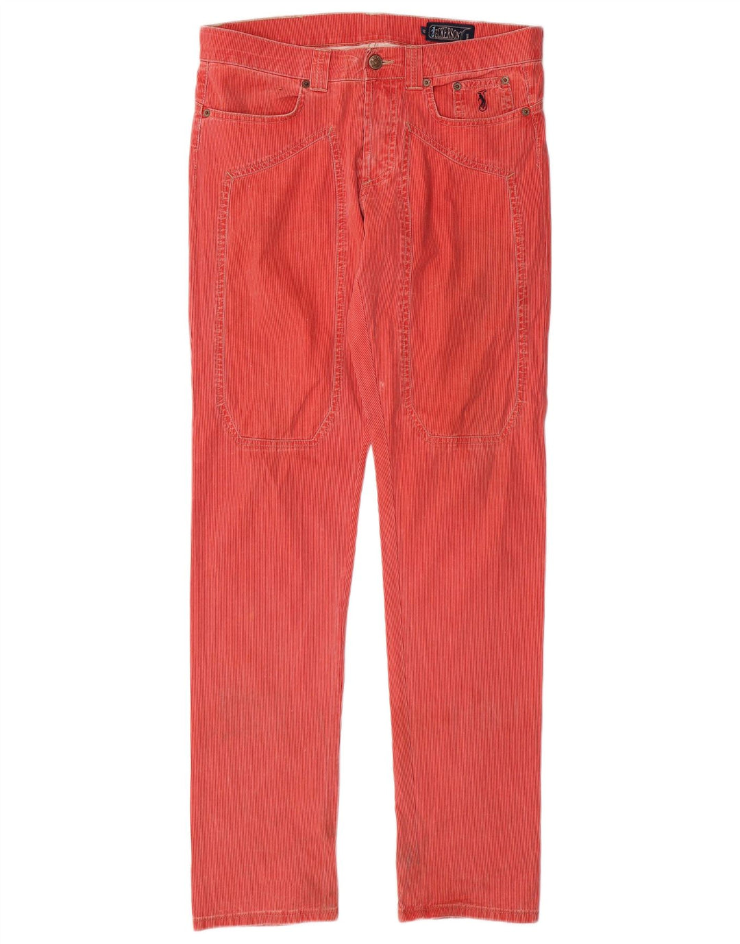 JECKERSON Pantalones rectos de pana para hombre W32 L33 Rojo