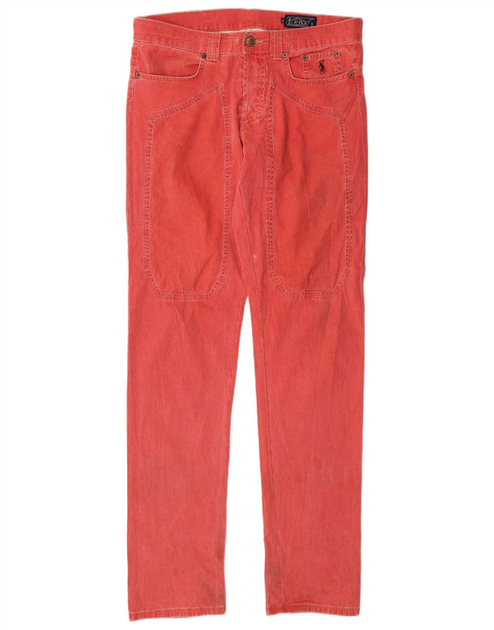 JECKERSON Pantalones rectos de pana para hombre W32 L33 Rojo