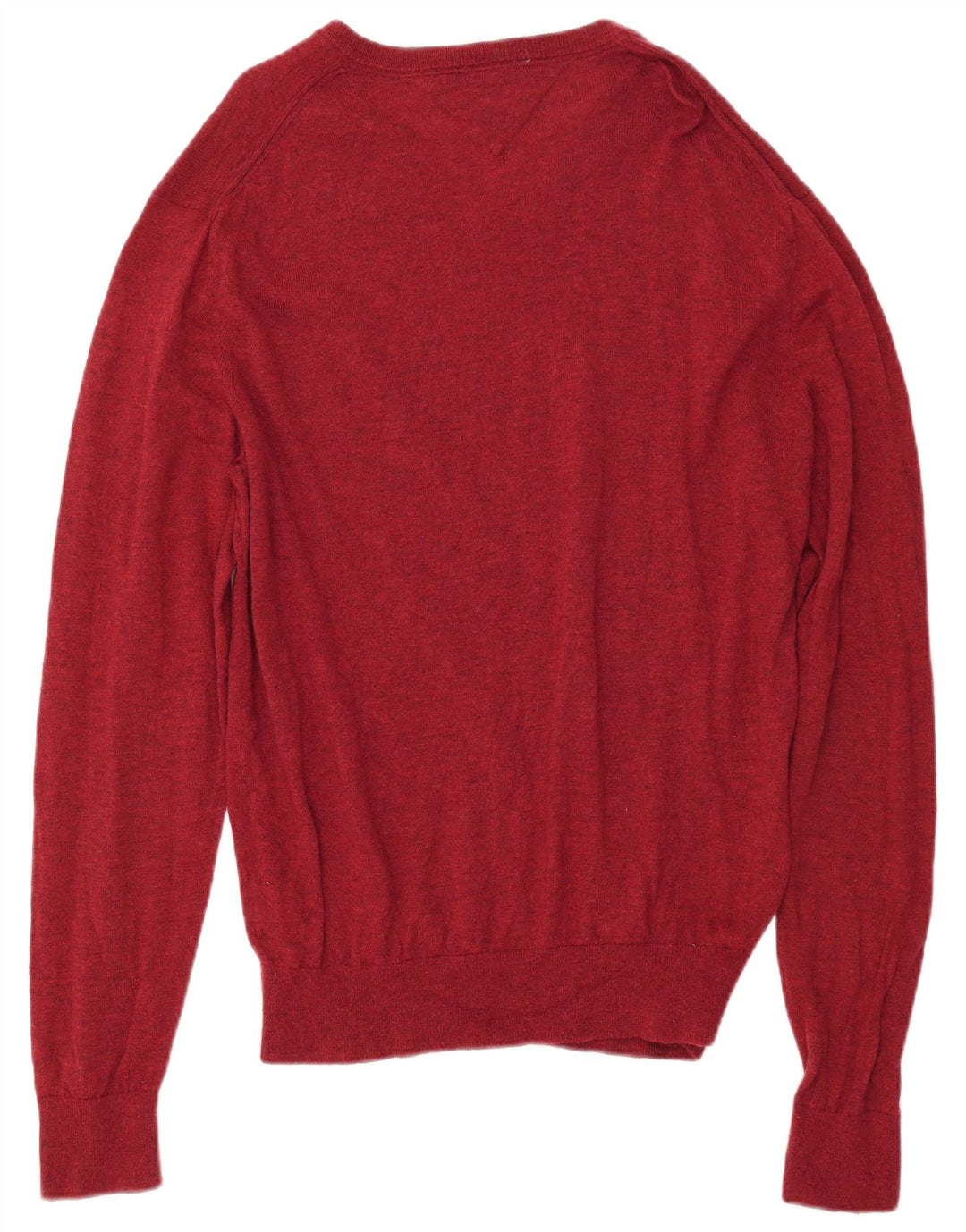 TOMMY HILFIGER Jersey con cuello en V para hombre 2XL Lana roja