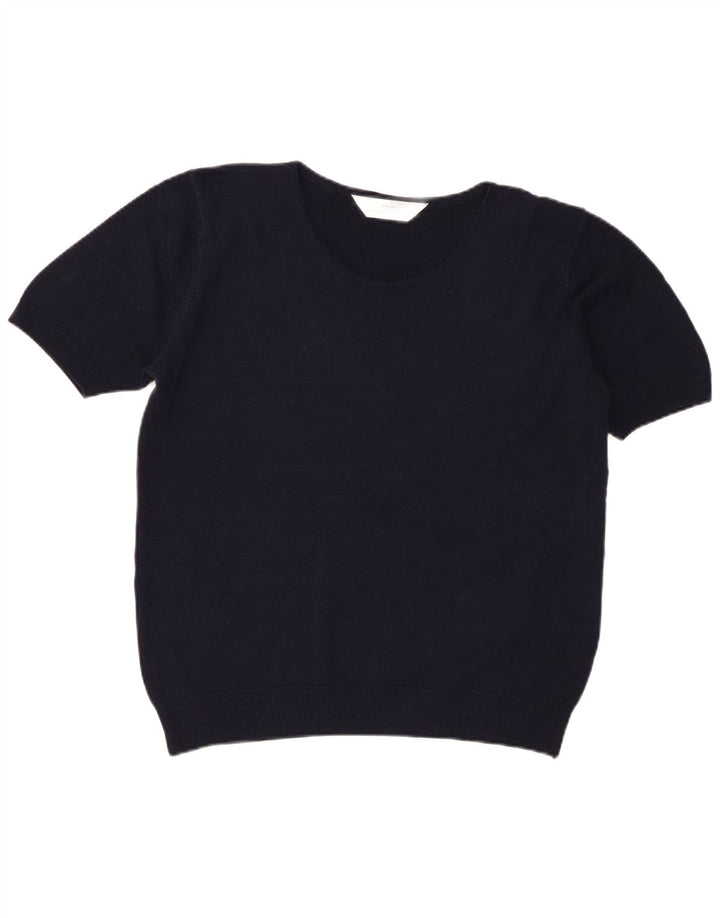 St Michael - Jersey de cuello redondo para mujer, talla 40, color azul marino