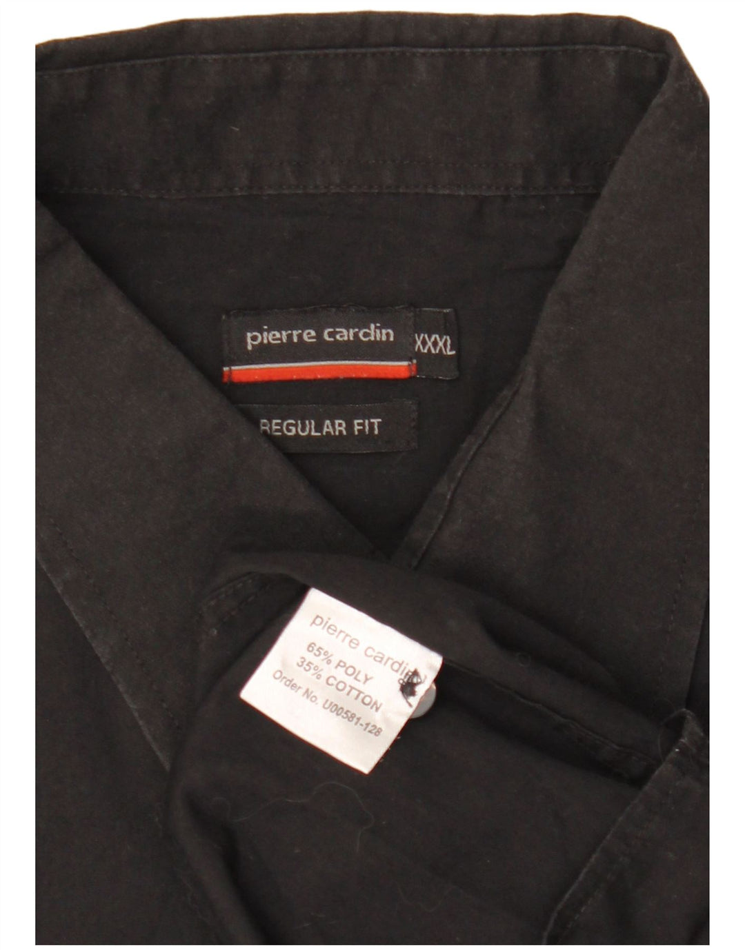 Pierre Cardin Camisa de manga corta para hombre de ajuste regular 3XL Poliéster negro