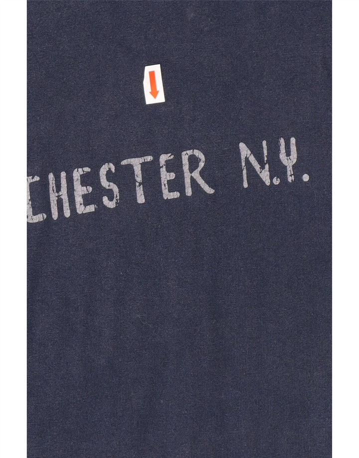 CHAMPION Camiseta gráfica NY Rochester para hombre Top mediano algodón azul marino
