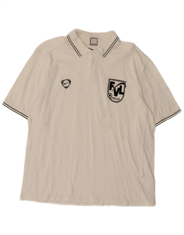 Nike Polo gráfico para hombre XL Algodón blanco