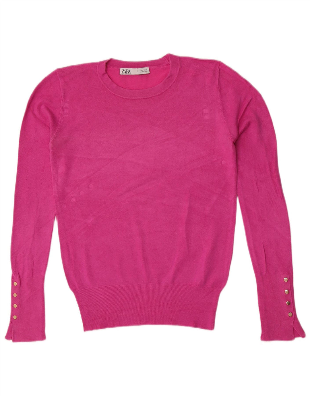 Zara - Jersey de cuello redondo para mujer, talla 10, color rosa