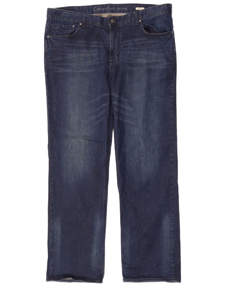 Vaqueros rectos Calvin Klein para hombre W38 L32 Azul marino