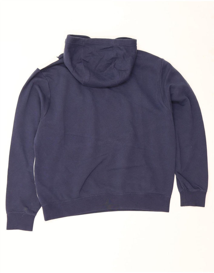 NIKE Hombre Sudadera con capucha gráfica Jersey de algodón color block en azul marino mediano