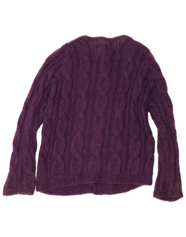 Vintage mujer oversized jumper suéter Reino Unido 18 XL púrpura