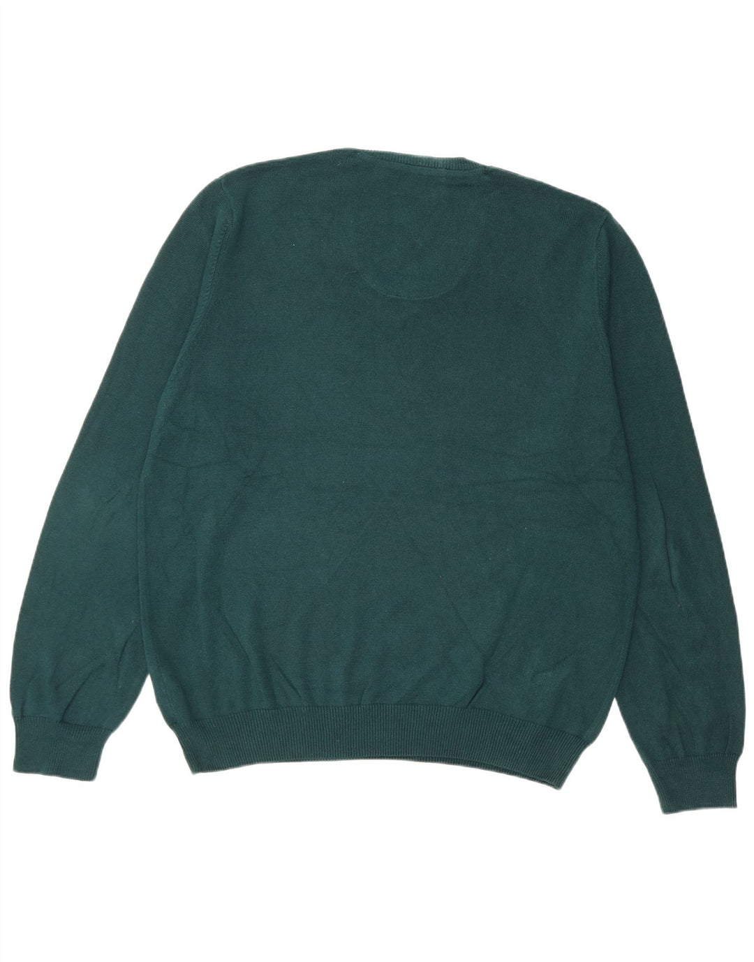 Marks & Spencer Jersey Regular Fit con Cuello en V para Hombre Algodón Verde Grande