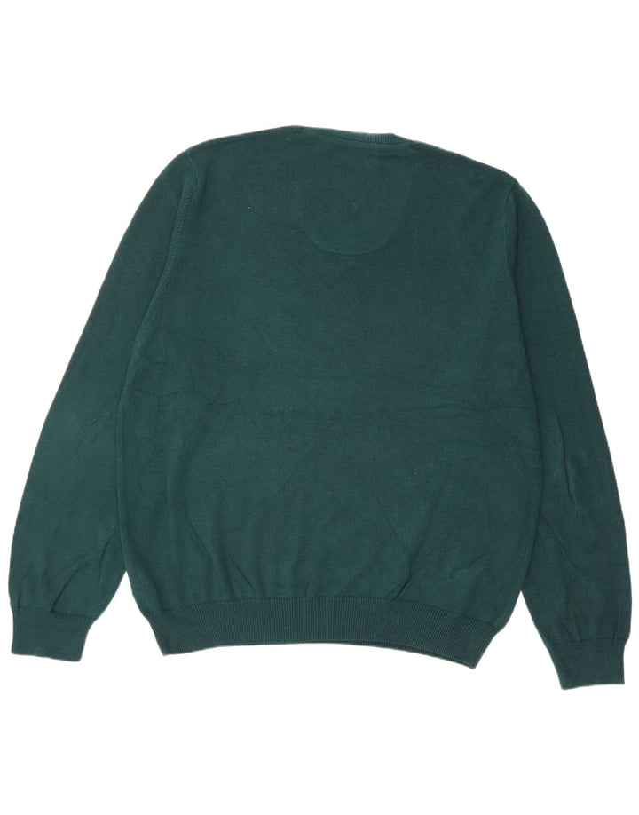 Marks & Spencer Jersey Regular Fit con Cuello en V para Hombre Algodón Verde Grande