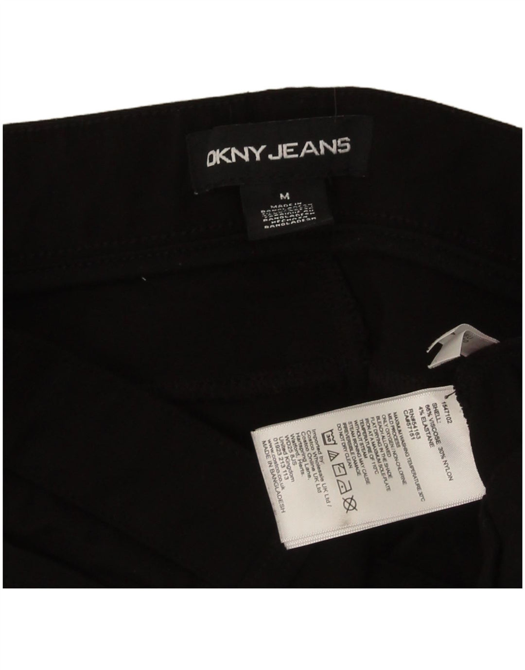 Dkny Pantalones Casuales Slim para Mujer Medium W30 L28 Viscosa Negra