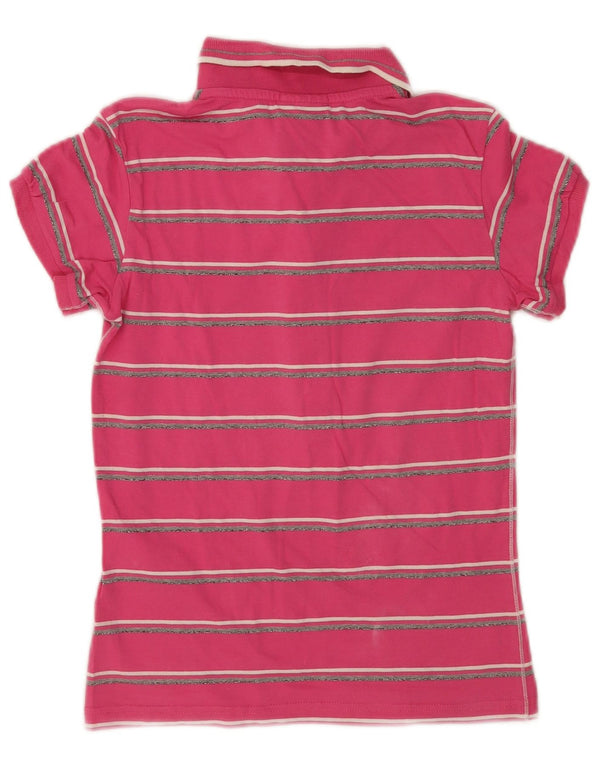 Champion Polo Heritage Fit para mujer UK 44 Algodón a rayas rosa medio