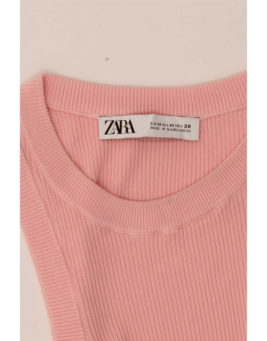 Zara Mujer Chaleco Top UK 42 Medio Rosa
