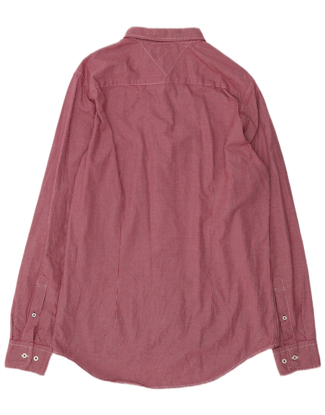 TOMMY HILFIGER Camisa ajustada de hombre de algodón a cuadros rojos grandes