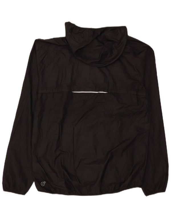 Puma - Chaqueta impermeable con capucha para mujer, talla 40, poliéster negro grande