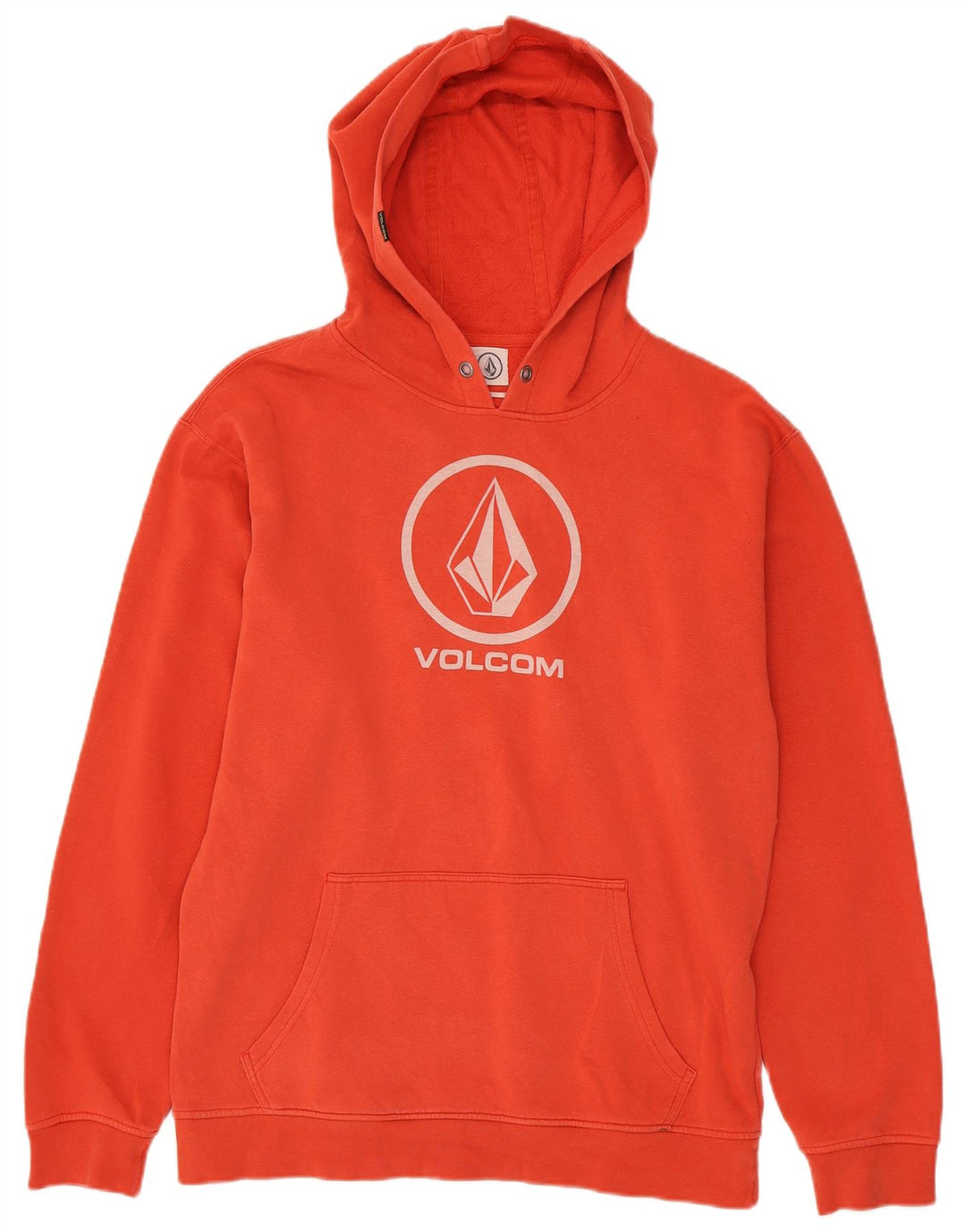 Volcom Sudadera con capucha gráfica para hombre, talla grande, color naranja