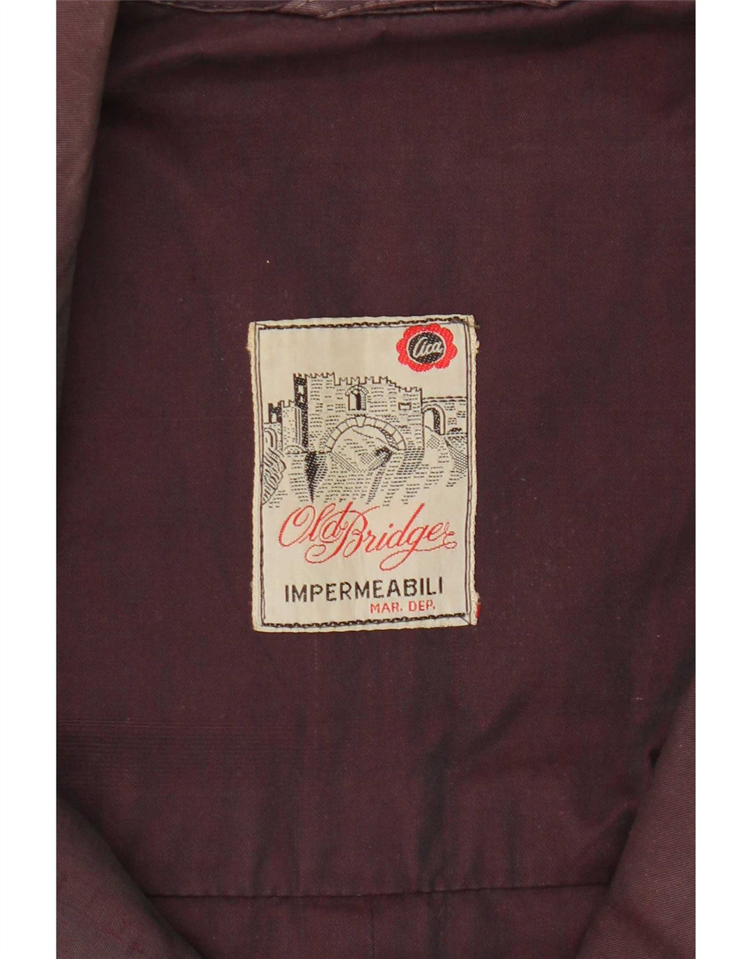 Vintage hombres gabardina Reino Unido 40 grande púrpura