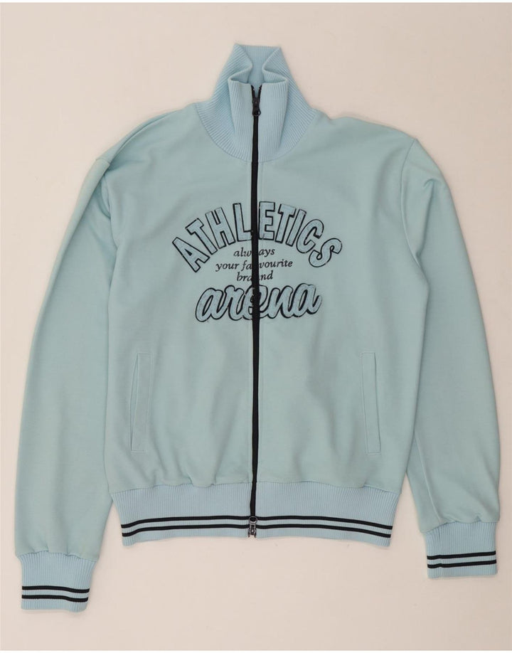Arena Mujer Graphic Chándal Top Chaqueta Poliéster Azul Medio