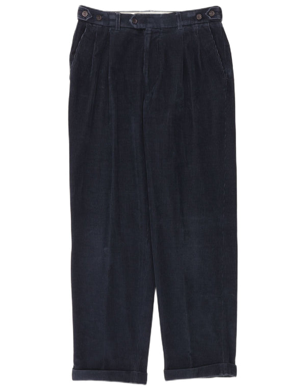 Marks & Spencer Pantalones de pana con clavijas para hombre W34 L31 Algodón azul marino