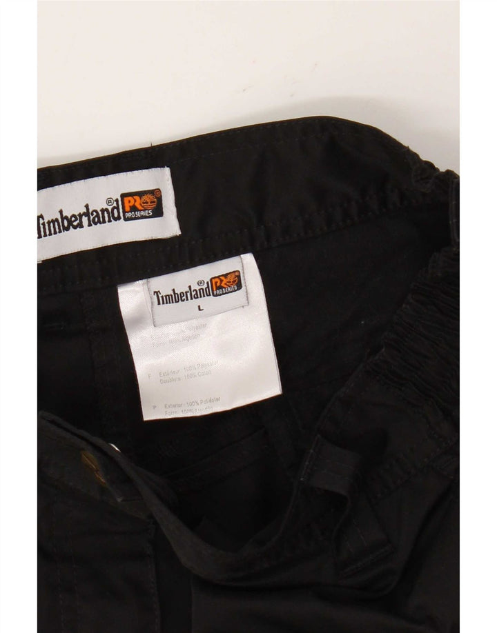Timberland Pantalón Cargo Recto Para Hombre Grande W36 L28 Poliéster Negro