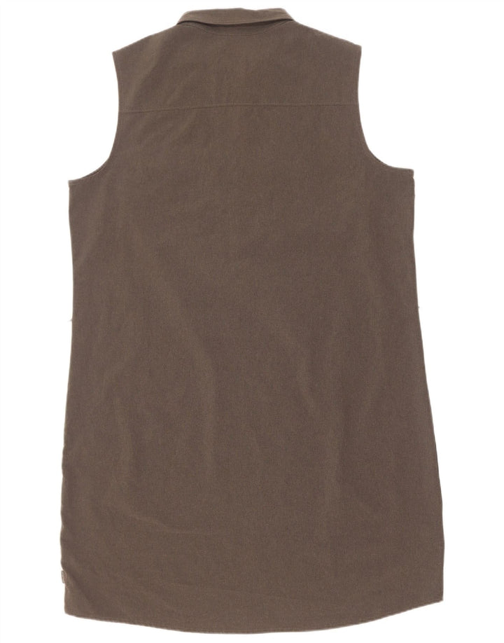 Eddie Bauer Vestido camisero sin mangas para mujer UK 18 XL Poliéster gris