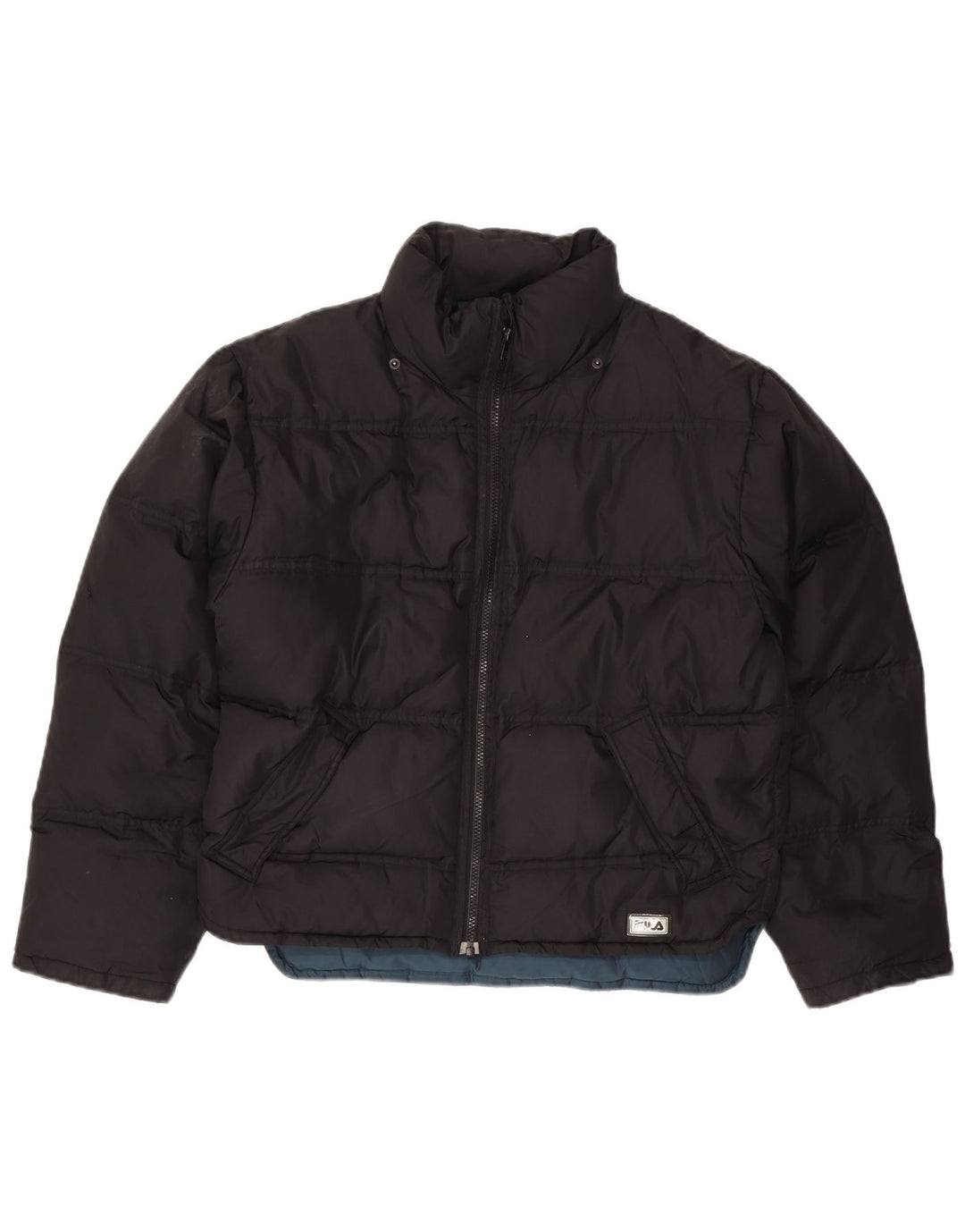 Chaqueta acolchada FILA para mujer IT 42 Medium Black Nylon
