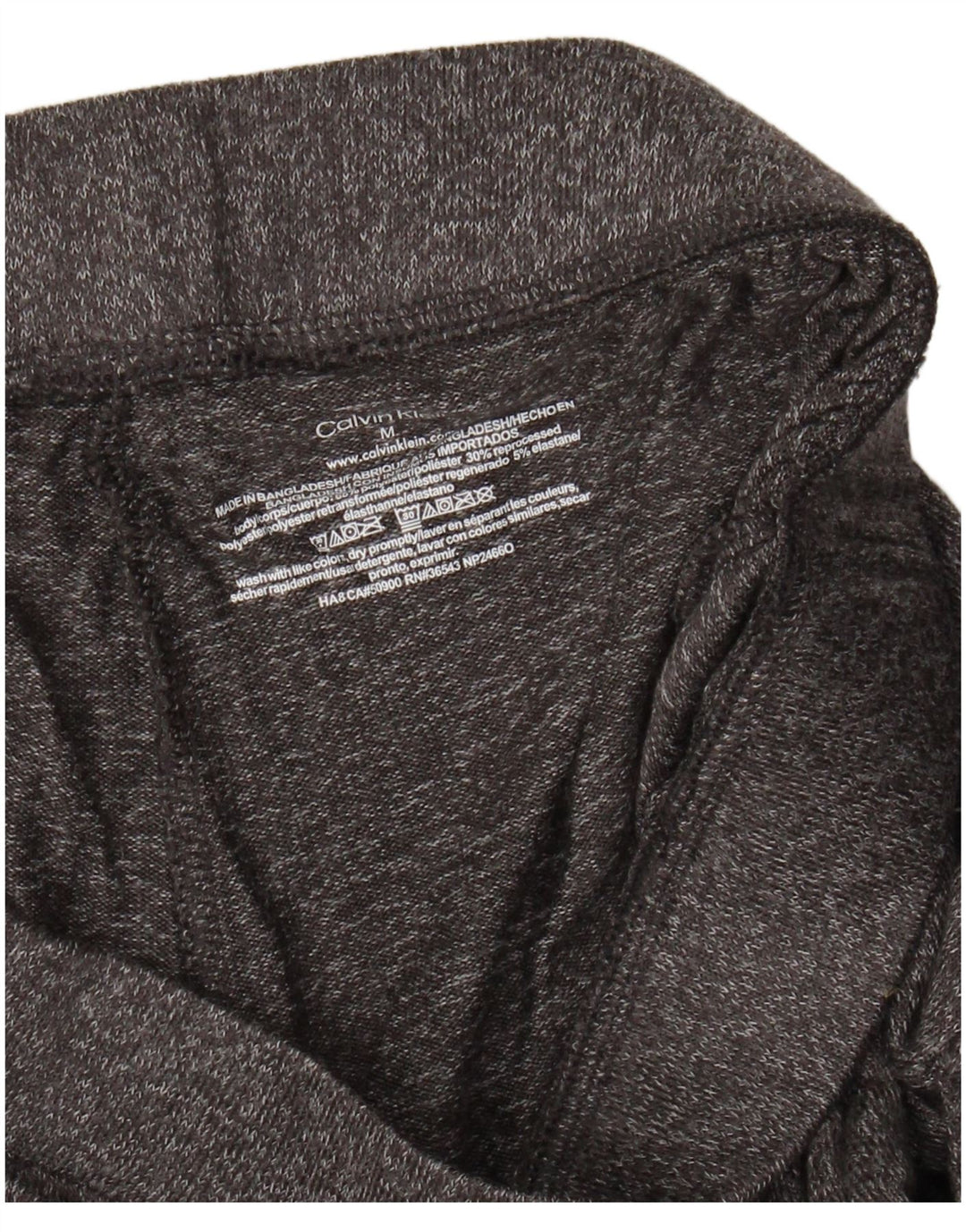 CALVIN KLEIN Shorts deportivos gráficos para hombre Poliéster moteado gris medio