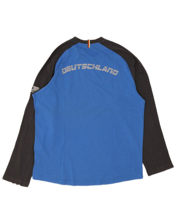 Adidas Mens Deutshland Graphic Top Manga Larga UK 44/46 Grande Azul