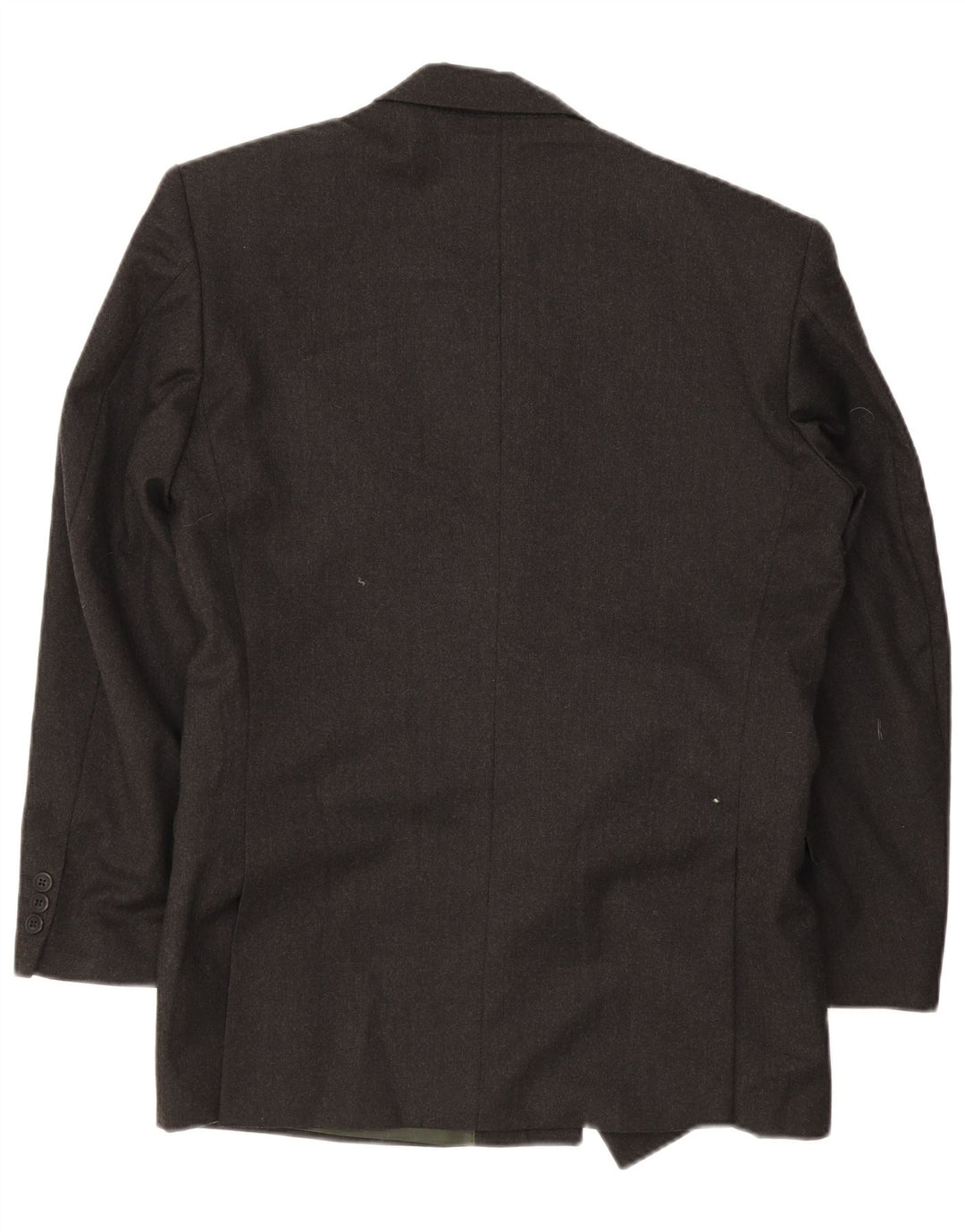 Vintage hombres doble pecho chaqueta blazer IT 46 pequeña lana negra