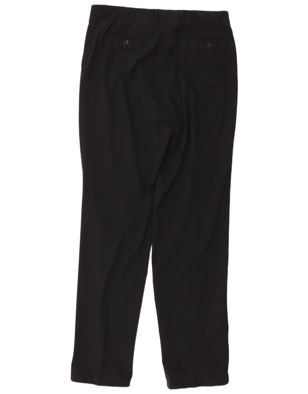 Armani Hombre Pantalones De Traje Rectos W34 L36 Negro
