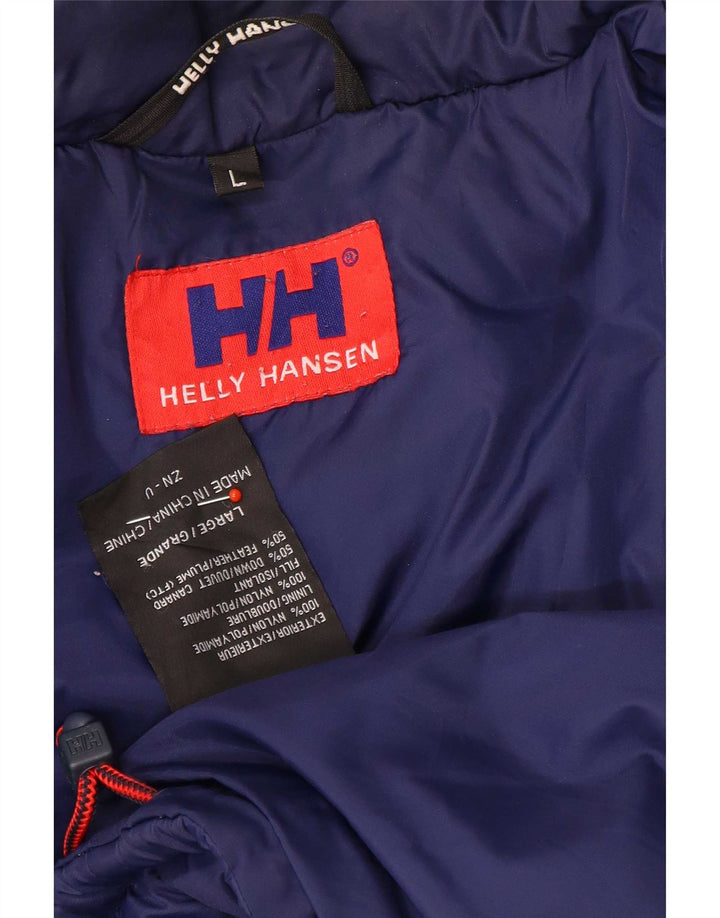 Helly Hansen Chaqueta acolchada con gráfico para hombre UK 40 Large Azul Colorblock Nylon
