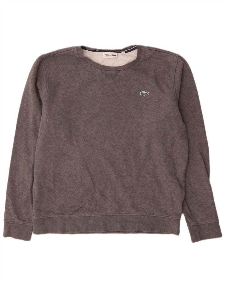 Lacoste - Sudadera para hombre, talla 5, algodón gris grande