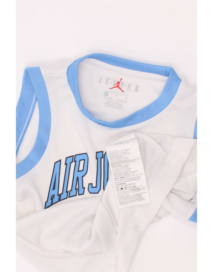 Camiseta sin mangas Jordan Graphic para niño 2-3 años Blanco Poliéster